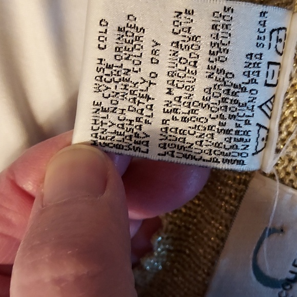 American Collection Vintage Women's Sweater Vest Metalic Gold Holidays Size 2X - Picture 10 of 10